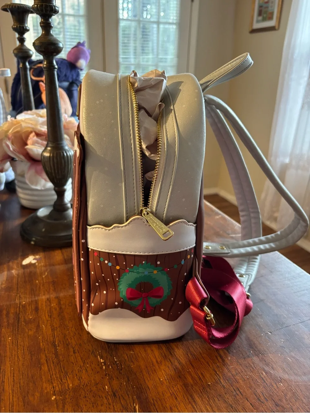 Disney x Loungefly Winnie the Pooh Holiday Mini Backpack - Brown & Cream